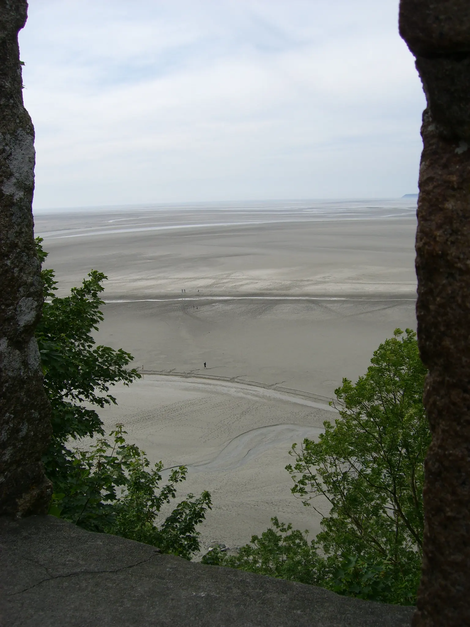 2006 Jun - Looking out over the low tide between Mont-Saint-Michel and the main land - Normandy